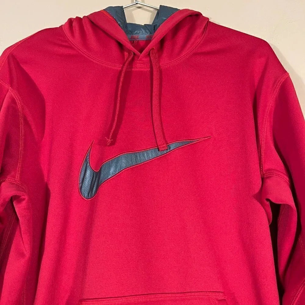 Nike Therma - Fit Mens Hoodie Red Pullover Sweatshirt